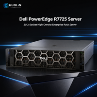 Serveur Dell PowerEdge R7725 2U 2 sockets, 24 DIMMs, 6 To DDR5, 24x 2,5 NVMe, double alimentation Hot-Plug Titanium