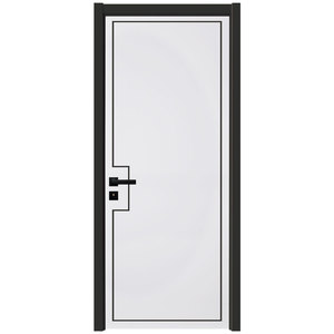 Porta Interna B1061 con Telaio in Legno Massello e Design in <span class=keywords><strong>Teak</strong></span>, Insonorizzata e Impermeabile per Camera da Letto, Cucina, Ospedale e Bagno - Product Image 2