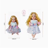 Poupée Reborn de 60 cm (24 pouces), poupée nouveau-né réaliste et écologique, poupée interactive avec capteur tactile et son, jouet de simulation pour cadeau