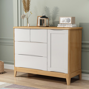 Solid Wood Chest Of <b>Drawers</b> 5101 Modern Storage Cabinet For Bedroom Living Room Freestanding Dresser - Product Image 2