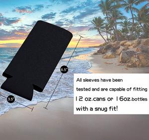 Manchon de bouteille d'eau en néoprène personnalisé avec logo, sangle à cordon et boucle, motif lettres colorées, pour fournisseurs - Product Image 2