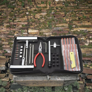Kit de réparation de pneus de voiture et de vélo 46 pièces, ensemble d'outils de réparation de pneus pour garage, accessoires automobiles, outil de réparation de crevaison pour voitures et vélos - Product Image 2