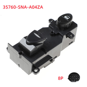 Interruptor del elevalunas delantero derecho Honda Civic 35760-SNA-A04ZA con conector eléctrico de 8 pines - Product Image 1