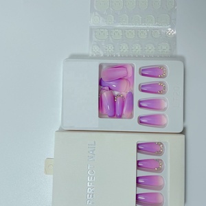 24 faux ongles longs en acrylique style <span class=keywords><strong>ballerine</strong></span>, demi-français, à presser, couvrance totale, outils de <span class=keywords><strong>manucure</strong></span> professionnels, beauté des ongles - Product Image 6
