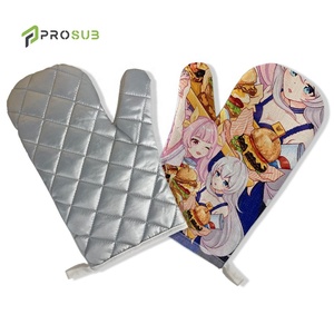 Gants capteur de Sublimation en lin, avec Logo personnalisé, résistants à la chaleur, pour four - Product Image 6