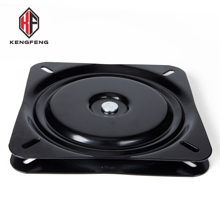 Вращающиеся стулья с металлическим подшипником, плоские поворотные пластины для барного стула 175 мм, черная поворотная пластина из углеродистой стали для стула