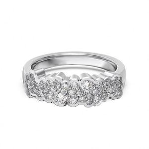 Dylam 2024 Xmas Christmas Festival Gifts Unique Design <b>925</b> Sterling <b>Silver</b> Irregular 5A Zirconia Band Engagement Proposal <b>Rings</b> - Product Image 1
