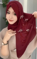 Hijab instantané en cristal fendu pour femme, avec strass, style Arabie Saoudite Dubaï, foulard islamique Turquie