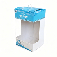 Boîte cadeau rigide en carton ivoire écologique sur mesure avec fenêtre transparente en PVC, laminage mat, forme personnalisée et marquage à chaud