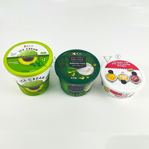 ถ้วยไอศกรีมพลาสติก PP ยี่ห้อ KARMAY พร้อมฝาปิด ทรงกลม สำหรับใส่อาหาร ลายอะโวคาโด พิมพ์ลายดิจิตอล - Product Image 2
