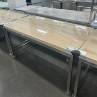 Planche à pétrir en acier inoxydable de haute qualité, planche à découper en bois pour la cuisine, table de préparation alimentaire pour les fournitures de restaurant
