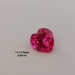 Producto en Oferta: Rubí Sintético Cultivado en Laboratorio, Corte Corazón, Gema Suelta para Joyería, Rubí Hecho a Mano para la Elaboración de Joyas - Product Image 1