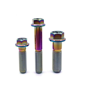 Vis en titane bleu brûlé boulons à tête cylindrique de Modification de <span class=keywords><strong>voiture</strong></span> électrique de moto hexagonale - Product Image 3