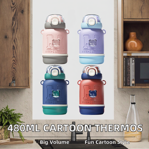 <b>Large</b> 480ml 316 Stainless Steel Vacuum Insulated Cup Straw For Children 6-12 Hours Thermal Insulation Boiling Water <b>Safe</b> - Product Image 3