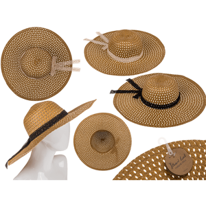 Sombrero de Paja, Natural Chic, con cinta, - Product Image 1