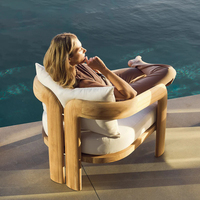 Diseño Moderno de Muebles de Patio de Lujo, Sofá Seccional para Exteriores, Muebles de Jardín, Juego de Sofás de Madera Maciza de Teca