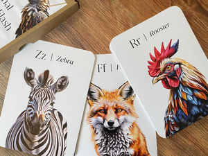 Animales Alfabeto Tarjetas Flash Montessori Flashcards Aprendizaje Temprano Tarjeta Flash - Product Image 2