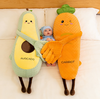 Jouet de sommeil amusant pour bébé, peluche avocat, carotte, mangue, jouet de sommeil pour enfants, rembourrage doux en coton PP