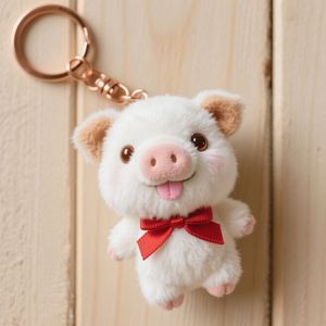 พวงกุญแจหมูตุ๊กตาคุณภาพสูง ผู้ผลิต Ce Oem ตุ๊กตาหมูขายดี - Product Image 1