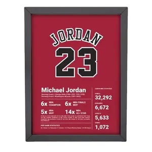 Michael Jordan-Póster con número 23, lienzo estampado de baloncesto, arte de pared para dormitorio, imagen deportiva, arte de ventilador para decoración del hogar