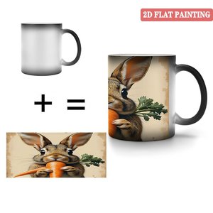 Frosted Black <b>Ceramic</b> Mug 11oz Heat Activated Drinking <b>Cup</b> Indoor Outdoor Use - Product Image 4