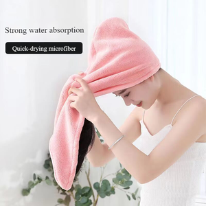<span class=keywords><strong>Serviette</strong></span> turban en microfibre à absorption rapide avec bouton, anti-frisottis, pour <span class=keywords><strong>cheveux</strong></span> <span class=keywords><strong>bouclés</strong></span>, rose, pour séchage rapide après le bain, pour femmes - Product Image 3