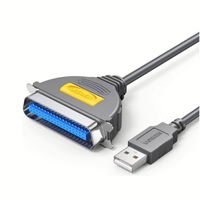 UGREEN CR124 kabel Port USB ke paralel, kualitas tinggi 1284 daya tahan kabel Data Printer CN36 Pin kuno