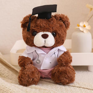 Lindo Doctor oso de peluche bordado oso de peluche regalo graduación alivio del estrés PP algodón orejas móviles ODM 1 pieza al por mayor - Product Image 6