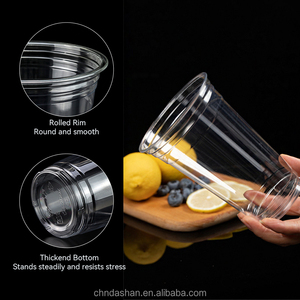Vasos Desechables Transparentes de PET de 16 oz con Logotipo Personalizado de la Marca Dashan, Tapa para Té de Burbujas Matcha <span class=keywords><strong>Boba</strong></span>, Café Helado - Product Image 5