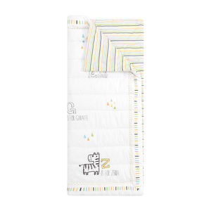 <span class=keywords><strong>Set</strong></span> Letto per Neonati con Animali dello Zoo Leone Elefante Ricamato 100% Cotone <span class=keywords><strong>Set</strong></span> Biancheria da Letto per Neonati - Product Image 5