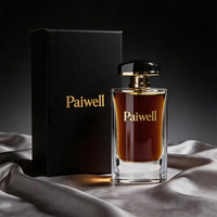 Bouteilles de parfum en verre de luxe de haute qualité en gros, 30 ml, 50 ml, logo personnalisé, impression sérigraphique mate, vaporisateur transparent avec emballage