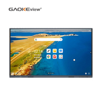 65/75/86/98 Papan Layar LCD Interaktif Panel Datar Papan Pintar Layar Sentuh untuk Pengajaran Pembelajaran Papan Interaktif