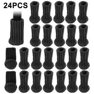 Protections de sol anti-bruit pour meubles, pieds de table, pieds de chaise, chaussettes en tricot, manchons, coussinets, 24 pièces/ensemble - Product Image 2