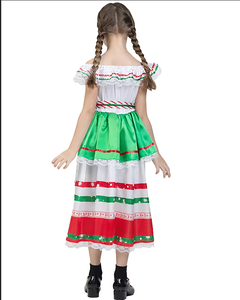 Halloween Costumes for Girls <strong>Mexican</strong> Party <strong>Dresses</strong> Role-Playing Costumes Stage Performance Attire Polyester Material - Product Image 3