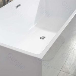 <span class=keywords><strong>Baignoire</strong></span> autoportante <span class=keywords><strong>rectangulaire</strong></span> en acrylique Gurgle Home, <span class=keywords><strong>baignoire</strong></span> à remous pour immersion intérieure - Product Image 3