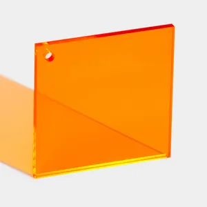 Semi Transparant Oranje 3Mm/5Mm Acrylplaat, Acryl Grondstof, Hoge Transparantie Acryl, Aangepast