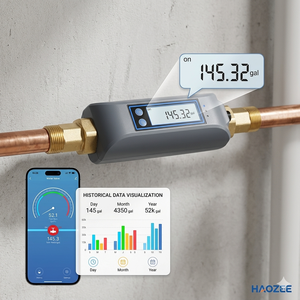 Válvula de Agua Inteligente: Sistema de Medición de Agua Ultrasónico y Detección de Fugas, Válvula Wi-Fi de Cierre Automático para Línea de Agua Residencial - Product Image 6