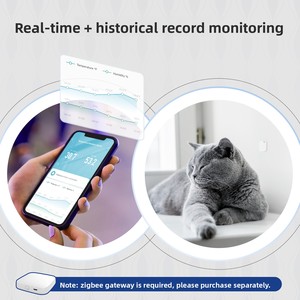 Tuya <b>Smart</b> Home Temperature & Humidity Sensor App <b>Control</b> <b>Remote</b> Monitoring Security Alerts Technology Connects Wirelessl - Product Image 3