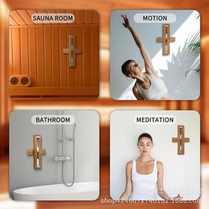 Asidius Wooden Sauna Hourglass <b>Timer</b> Wall Mounted 3.25 In With Precise Timing For Steam Room Use - Product Image 5