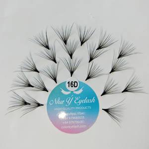Extensiones de Pestañas de Camelia Sintética Natural 16D/1000 Fans Hechas a Mano al por Mayor, OEM/ODM, Etiqueta Privada, Logotipo Personalizado Gratuito - Product Image 4
