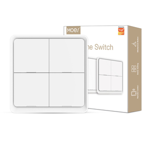 Interruptor de cenário zigbee, interruptor de toque de 4 <span class=keywords><strong>gang</strong></span> 12 scenetuya, interruptor de botão de interruptor de automação de casa inteligente - Product Image 1