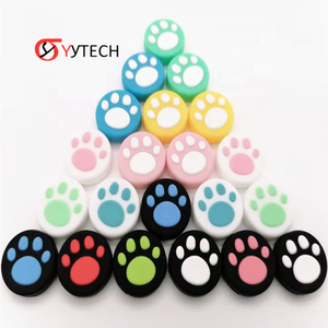 SYTECH 게임 컨트롤러 3D 조이스틱 엄지 버튼 플레이 스테이션 4 PS3 Xbox 게임 액세서리 용 귀여운 고양이 발톱 실리콘 캡 - Product Image 1