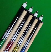 Vente en gros de queues de billard américaines de haute qualité de 13 mm, fabriquées à la main, avec fût en fibre de carbone et manche en bois d'érable, joint en acier.