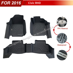 Tapis de sol de voiture antidérapants en TPE 5D personnalisables, ajustement parfait pour <span class=keywords><strong>Toyota</strong></span> pour Honda Civic 2016, modèle conduite à droite et à gauche - Product Image 6