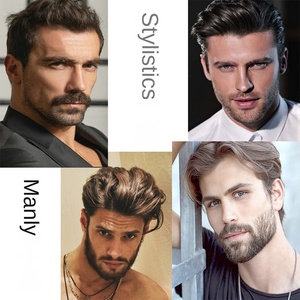 Peluca de pelo Remy para hombre tejida a mano, accesorios de maquillaje de cara fácil con guía de vídeo, barba falsa de la vida Real - Product Image 6