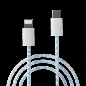 Cables de Datos <span class=keywords><strong>USB</strong></span> C a 8 Pines, Cable Flexible con Trenzado de Nailon para Carga Rápida PD de 20W para Teléfonos Inteligentes, 1M 2M, OEM ODM, Venta al Por Mayor - Product Image 4