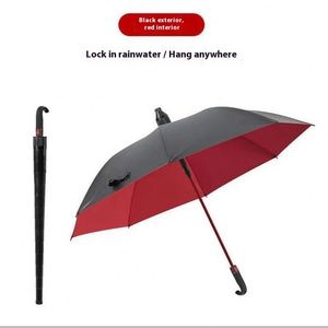 Parapluie de golf extérieur imperméable avec grande poignée double longue, ouverture et fermeture semi-automatiques, protection solaire pour le voyage - Product Image 2