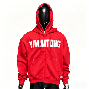 Sweat-shirts personnalisés à impression 3D en relief, coton French Terry, pour hommes, 500 GSM, surdimensionnés, de haute qualité - Product Image 1