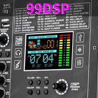 Console de mixage audio numérique XTUGA KT10/14 canaux, 99 DSP avec égaliseur 7 bandes, métal, pour enregistrement USB, utilisation sur scène et en studio