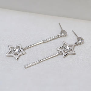 Pendientes de Plata de Ley S925 Han Chao, 5-6 Pendientes con Forma de Corazón con Perla, Accesorios para Hacer Joyas, Pendientes Sencillos 1081 - Product Image 2